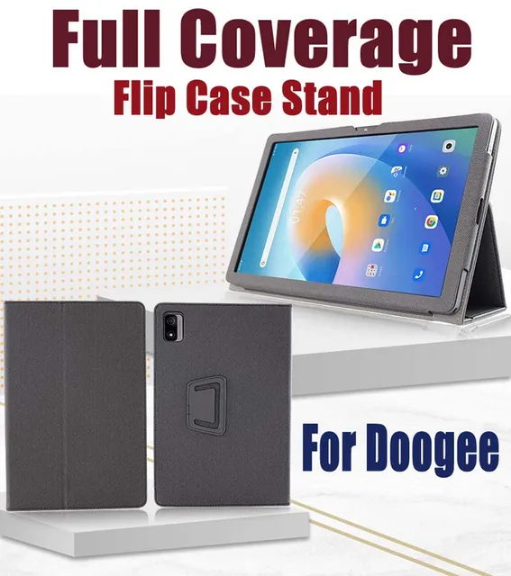 Funda For Doogee T10E T10S T10 Pro 10.1 Tablet PC PU Leather Magnetic  Cover with Hand Strap For Doogee U9 U10 Kid Case