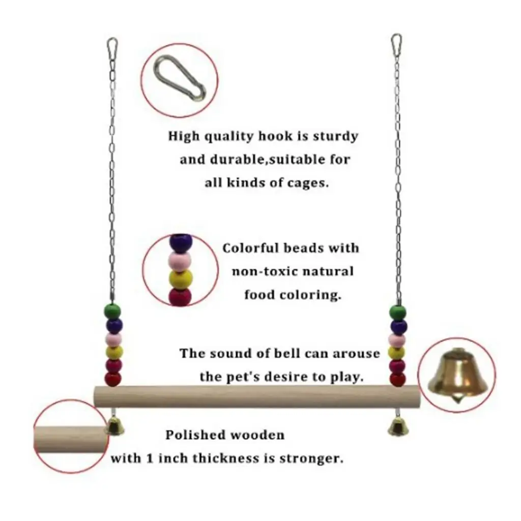 Chicken Swing Toy,Natural Wooden Chicken Perch for Hens Parrot Macaw Bird,Chicken Free Standing Swing -Chicken Coop Accessories Chicken Swing Toy,Natural Wooden Chicken Perch for Hens Parrot Macaw Bird,Chicken Free Standing Swing -Chicken Coop Accessories