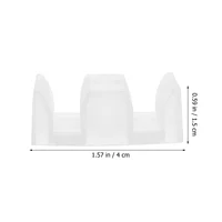 10 Pcs Mat Shower Blocks Door Guides for Sliding Doors Bottom Accessories Glass Bumpers Plastic Track 2