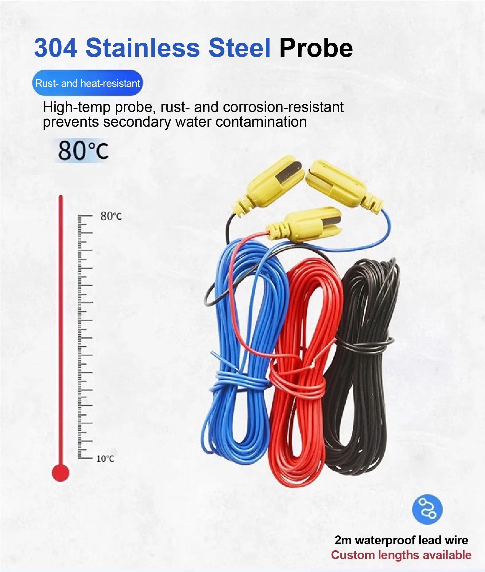 AC220V/DC24V Automatic Water Level Controller with Three‑Wire Probe Float Switch