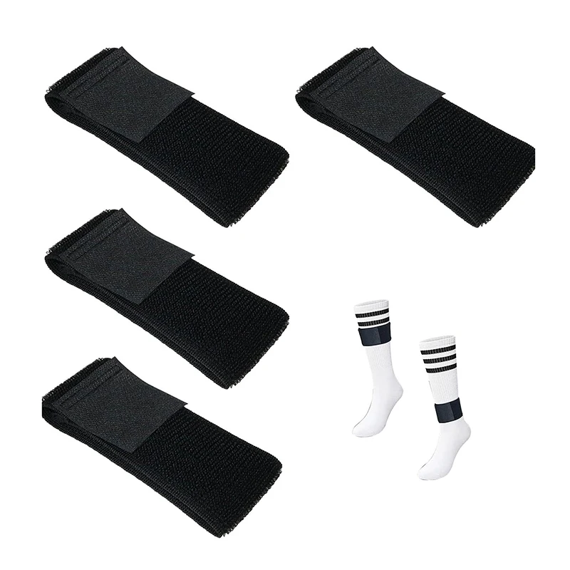 Soccer Shin Guard Stay Fixed Bandage Tape Fastener Adjustable Elastic Shinguard Fixing Strap 1Pair Soccer Football Leg Shin Pads