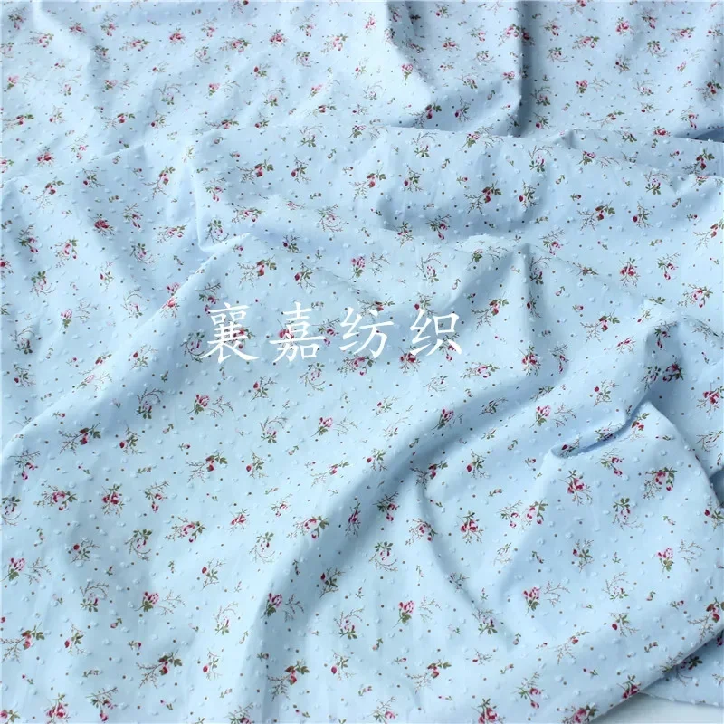 작은 꽃무늬 장미 코튼 폴카 도트 원단 150x50cm 어린이 의류 여성 블라우스 스커트 DIY 컷 셔츠 홈 데코