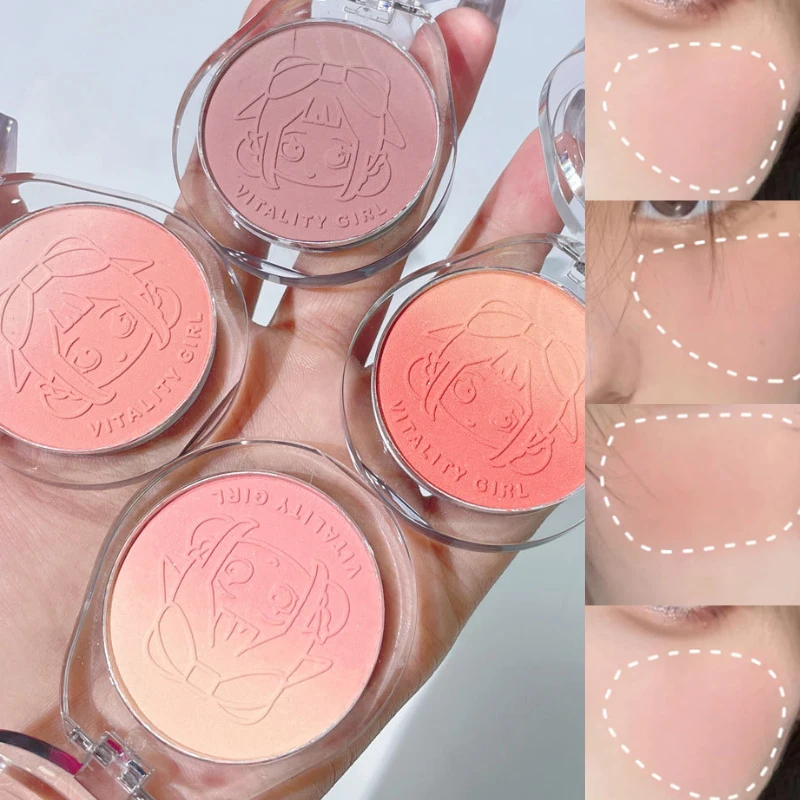 Kakashow Gradient Blush Natural Nude Shade Easy-to-Blend Formula Long-lasting Matte Finish powder blusher