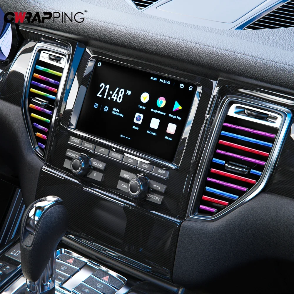 10 PCS Car Air Conditioner Outlet Decorative U Shape Moulding Trim Strips Auto Air Outlet Trim Strips Auto Styling Accessories