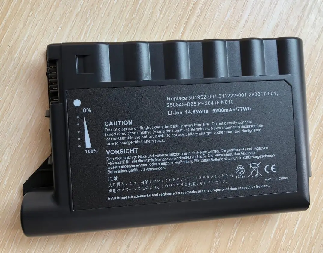 Bateria do Portátil para hp Compaq Evo N600 N600c N610c N610v N620c 311222001 293817-001 301952-001 229783-001 Pp2040 Pp2041f - Imagem 3
