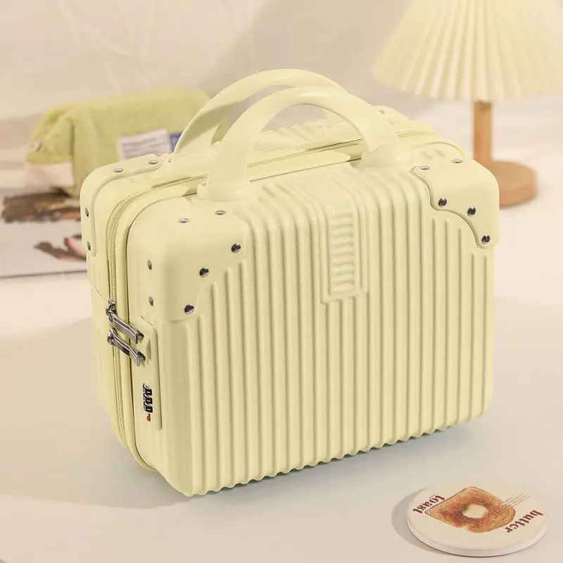Koffer, kleine Koffer, Make-up-Taschen zum Aufbewahren von Begleiter, Geschenkboxen, Reisen, einstellbar, 14-Zoll-Zugstange – Detail 3