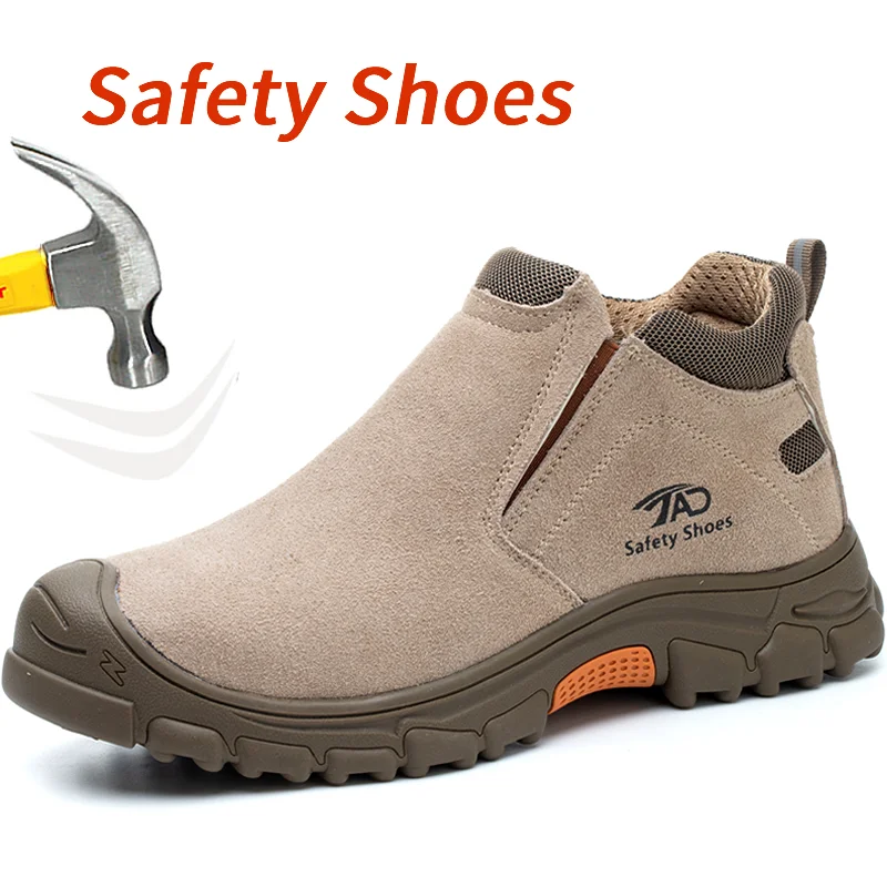 Welding Safety Boots For Men Antismashing Construction Work Shoes