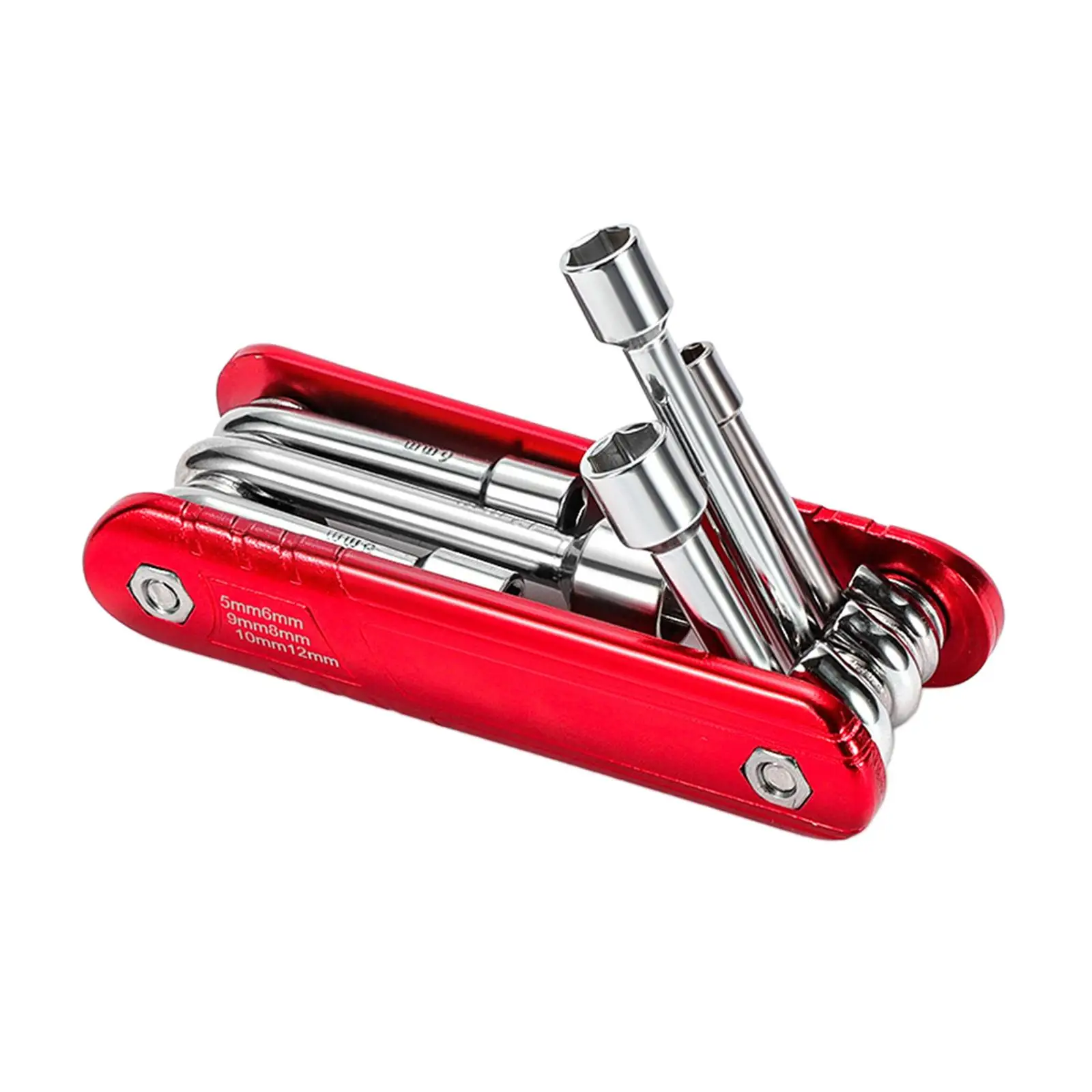 Folding Hex Socket Tool Set High Strength Household Metric Compact Universal Portable Hand Tools 6 in 1 Hex Nut Driver Set