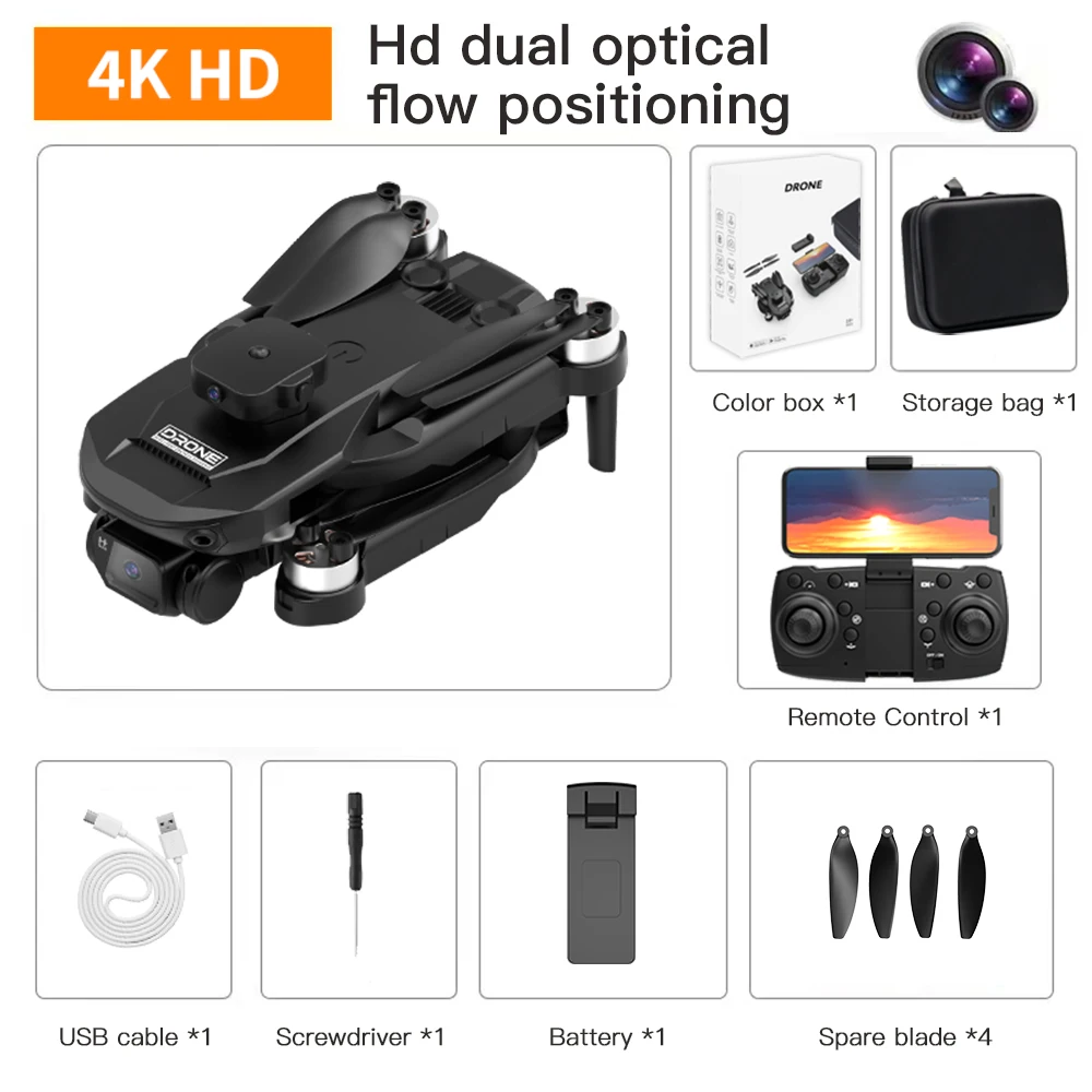 

New F196 Drone Professional 6K Dual Camera 5G Obstacle Avoidance Optical Flow Positioning Brushless Upgraded RC