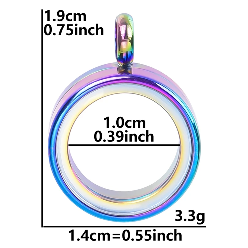 High-Quality Stainless Steel Round Glass Coin Bezel Photo Locket Pendant