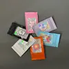 50pcs pack Mylar Bags Laser Color Plastic Packaging Mini Pouch Resealable ZipLock Smell Proof Coffee Herb Powder 5