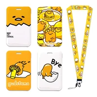 Sanrio Gudetama Lazy Egg Cute Card Holder Lanyard Neck Strap Keychain ID Card Badge Holder Hang Rope Student Accessories Gift 1
