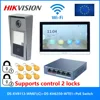 HIKVISION Original Multi-language POE Video intercom KIT,include DS-KV8113-WME1(C) & DS-KH6350-WTE1 & PoE Switch 1
