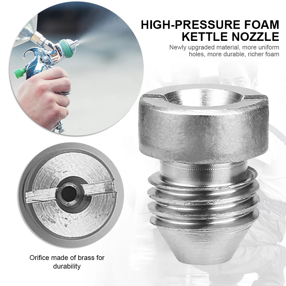 Universal Foam Lance Gun Nozzle 1.0mm/1.1mm/1.15mm Thread Snow Foam Cannon Orifice Nozzle High Pressure Foam Spray Gun Nozzle 2