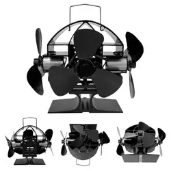 Mini Stove Fan Heat Powered Fireplace Fan Log Wood Burner Eco-fan 12 Blade Fireplace Fan Home Winter Warm Heat Distribution