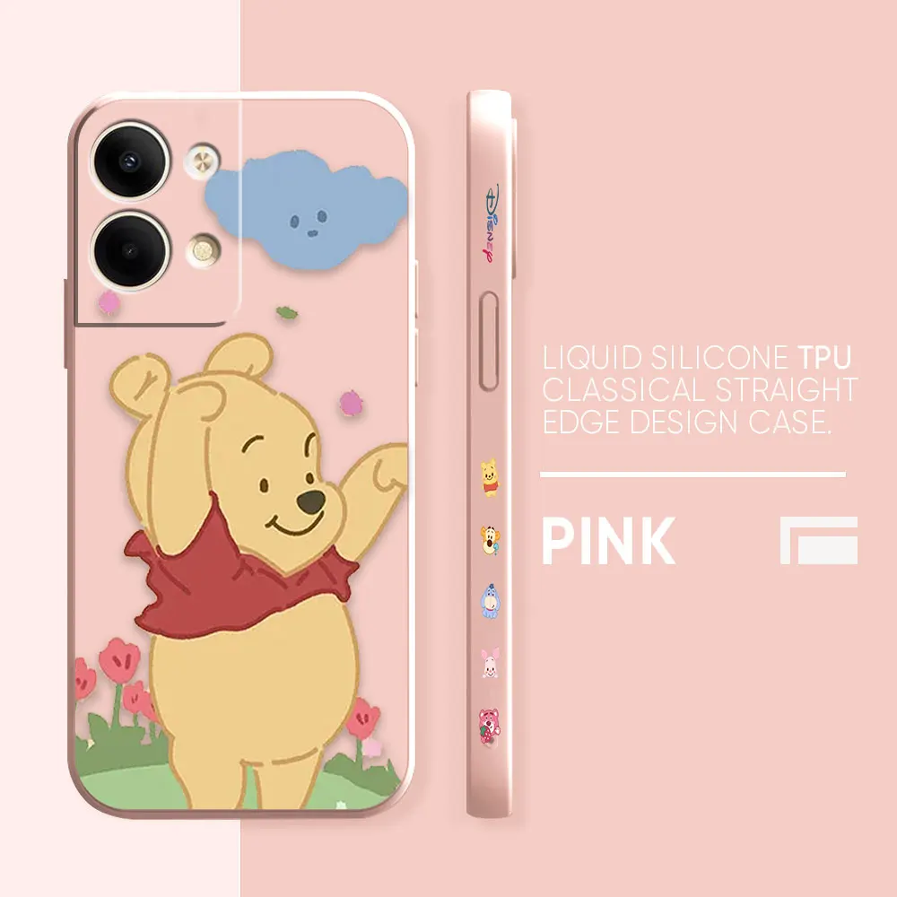 thumbnail image 1 of Case For OPPO RENO 8 7 9 6 7SE 5 4 4SE 4 3 4G 5G PRO PLUS Colour Simple Liquid Silicone Case Piglet Winnie the Pooh Bear, 1 of 5