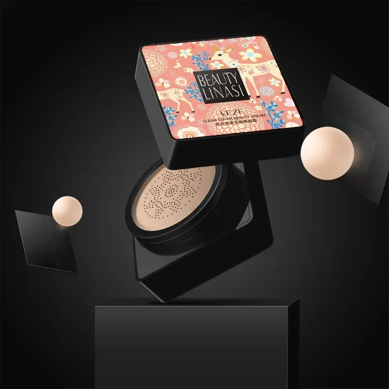 VENZEN BB Air Cushion CC Cream Foundation Concealer Mushroom Head Whitening Waterproof Brighten Face Base Tone Korean Makeup face concealer palette,color concealer,concealer cream,foundation concealer,face concealer,face foundation