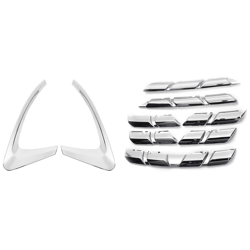 For Renault Kadjar 2015-2018 Rear Fog Lights Covers Abs &amp Car Front Grille Cover 2015 2016 2017 |
