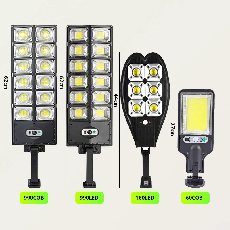 Solar garden lights 600000 Lumens Solar Led Light Outdoor Lighting 990 LED Garden Lights Big Solar Panel Lamps Waterproof Motion Sensor Street Light