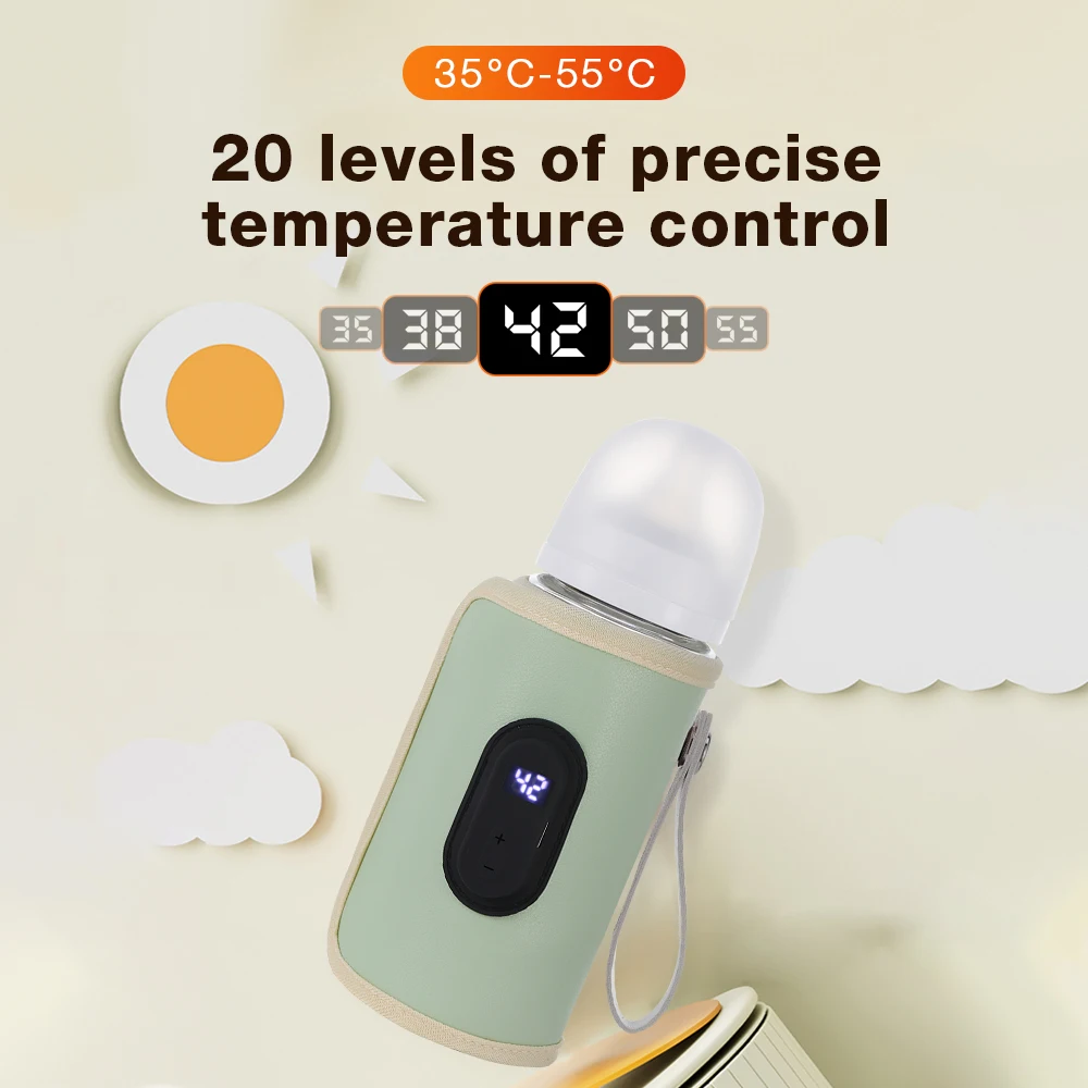Baby Milk Warmer Nursing Bottle Heater Adjustment Baby Bottle Cup Warmer Portable USB Bottle Warmer Outdoor Travel Accessories 2