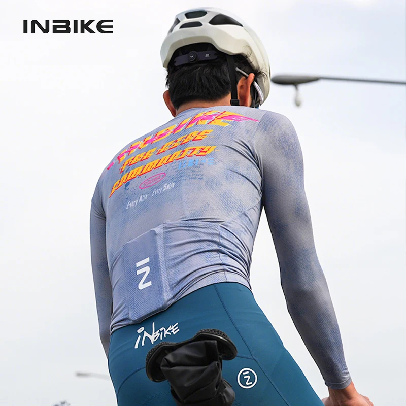 INBIKE 2025 Cycling Jersey Men Long Sleeve Road Bike Jerseys Full Zipper with Pockets Bicycle MTB Clothing Breathable Quick Dry 2