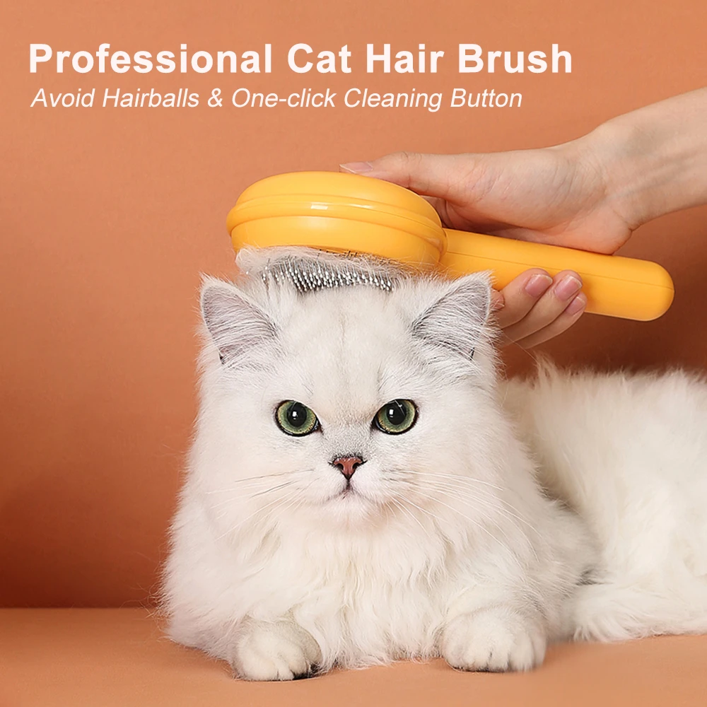 Hamburger Cat Brush Comb Avoid Hairball Loose Hair Remover For Cats