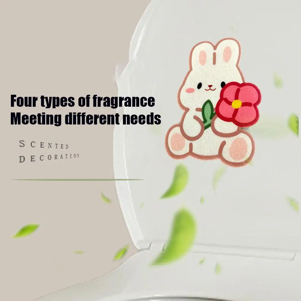 

Toilet Deodorant Sticker Cartoon Deodorizing Self-adhesive Kitchen Stickers Posters Home Wall Desk Bathroom Fragrance F8J8