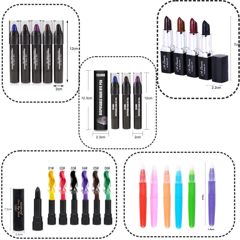 3.5g Black Brown One-Time Hair Dye Pen Instant Gray Root Coverage Hair Color Cream Stick Pen Fast Temporary Cover Up White Hair