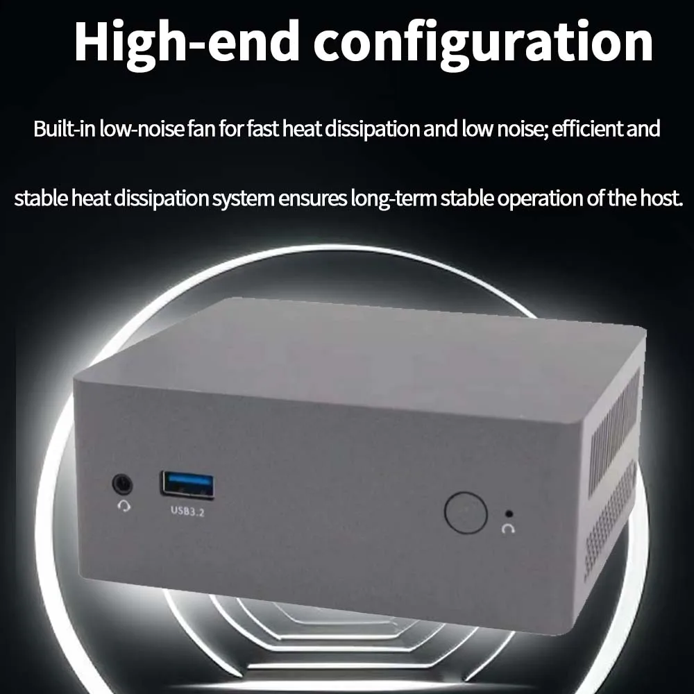 TISHRIC Mini PC 8/16GB DDR4 256/512GB Intel 12th Gen Alder Lake N100 Windows 10 11 Mini PC 4K Desktop Computer Support TF Card 5