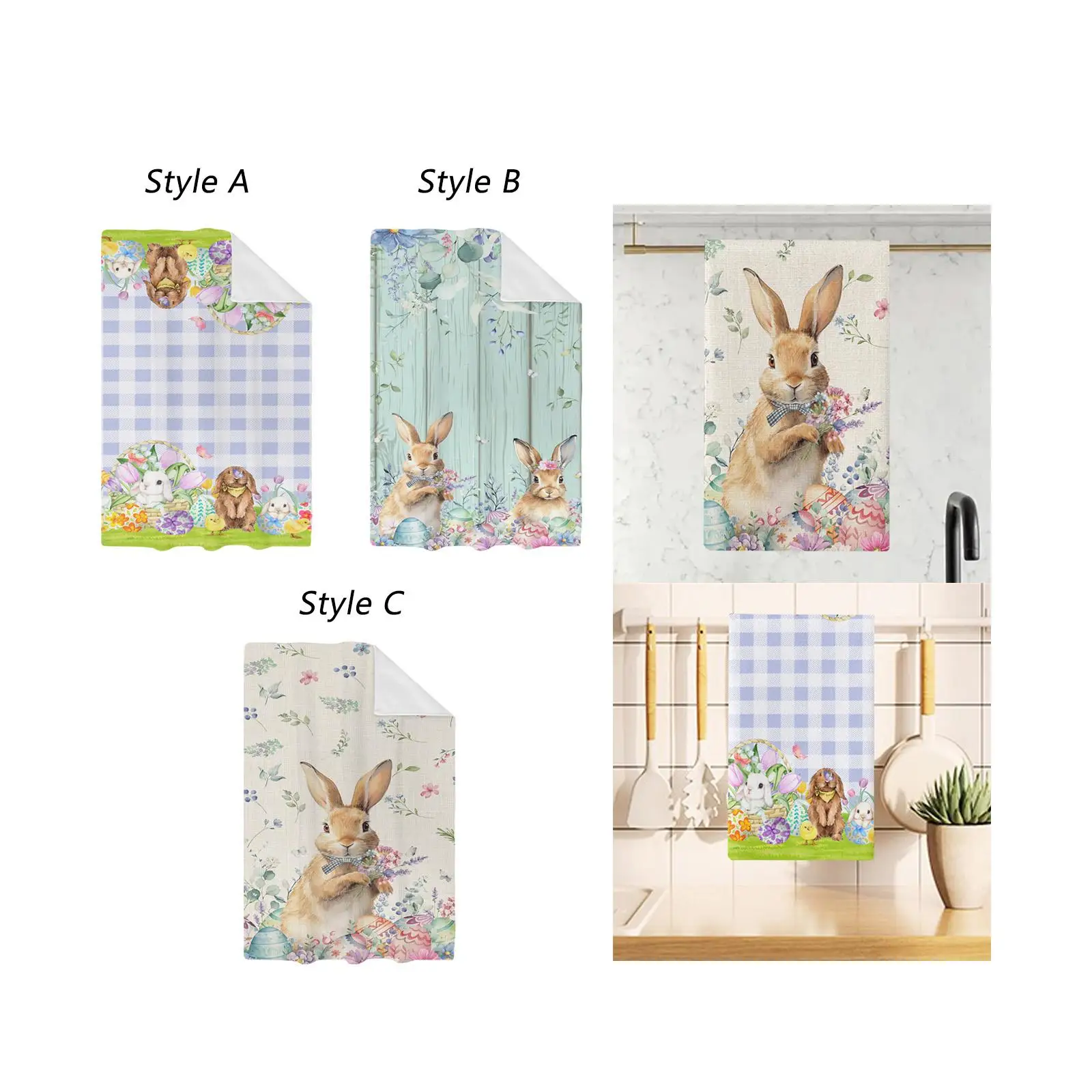 Easter Hand Towel Easter Decor Spring Decoration Seasonal Easter Kitchen Towels for Bath Bathroom Party Home Girls and Boys