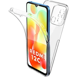 360 Full Cover Clear Hybrid Silicone Phone Case for Redmi 10 Prime 2022 (Transparent)