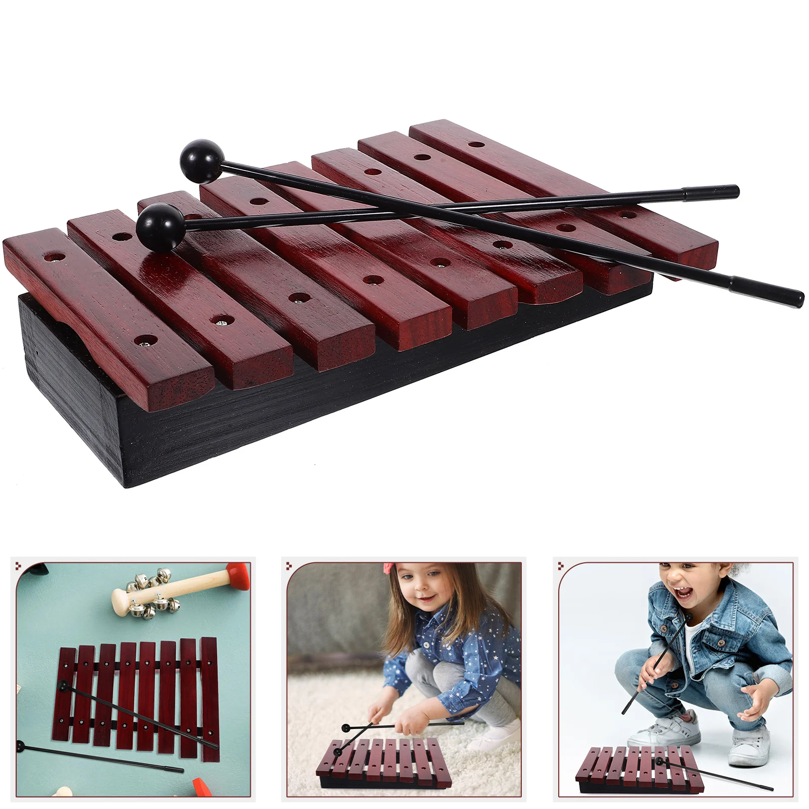 Kids Music Gifts Xylophone for Eight-note Piano Small Percussion Glockenspiel Toys