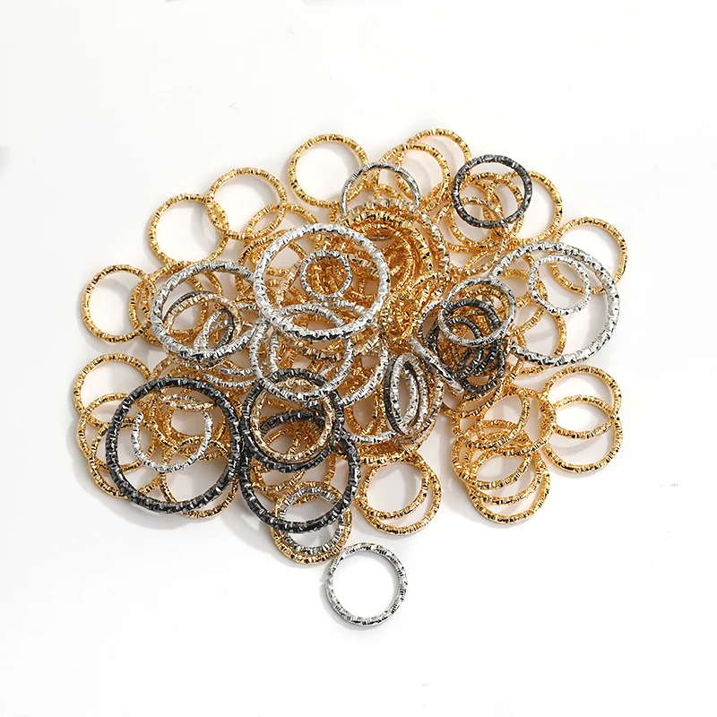 50/100 Pcs Round Twisted Open Split Rings Jump Rings Connector