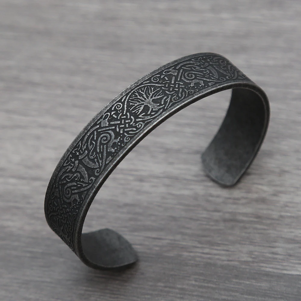 Bracciali Vichinghi In Silicone Da Uomo – Set Da 5 Pezzi Neri Con Rune Nordiche E Bussola, Elastico Impermeabile, Regalo Uomo