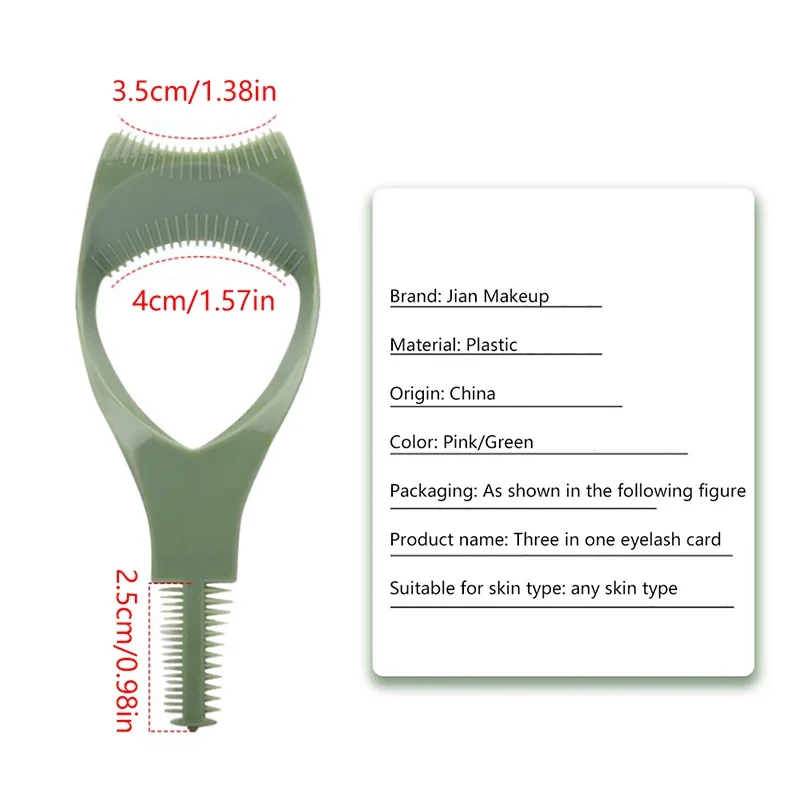 Description Picture 3 of item3 in 1 Makeup Mascara Shield Brush Applicator Comb Guide Card Multifunction Beauty Aid Brushing Eyelash Tools Косметика