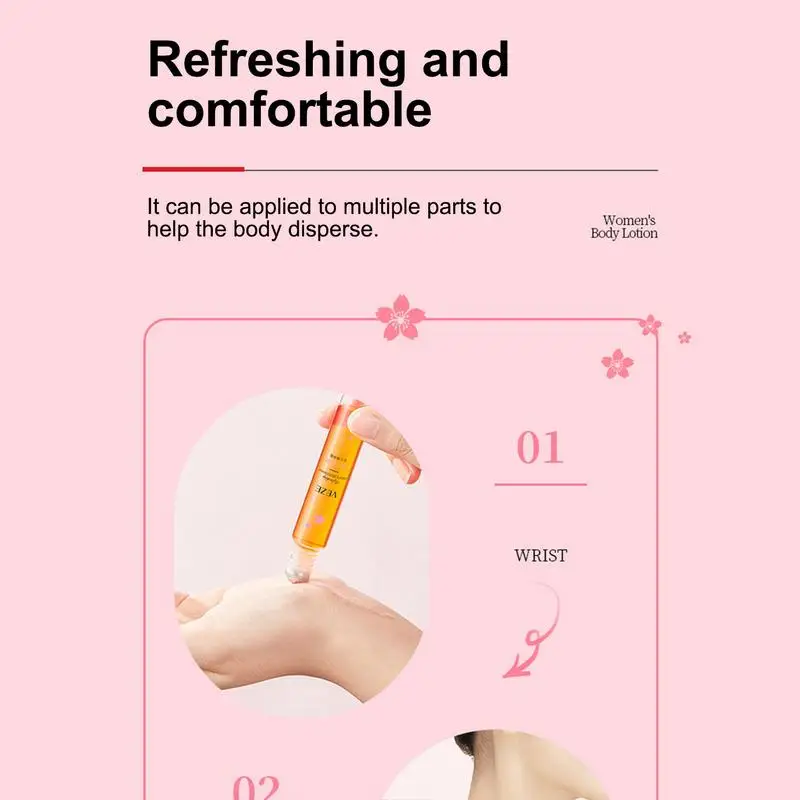 Sdotter Portable Mini Refillable Perfume Anti-Perspirant Roll-On Deodorant Protection Against Underarm Wetness Roll-On Deodorant