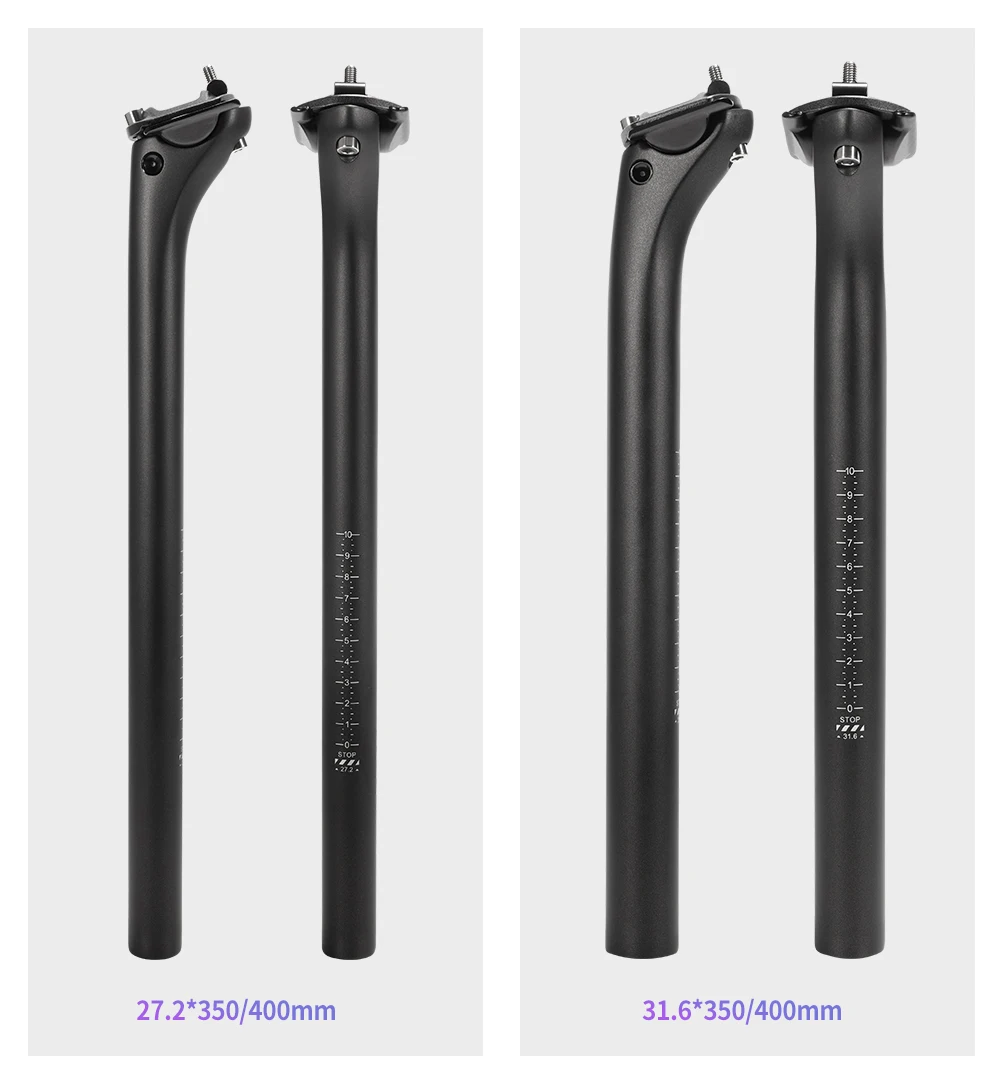 Carbon Fiber Seatpost Light Weight 27.2/31.6mm 400mm MTB Road