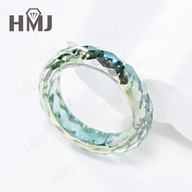 Rubin-Daumenring, voller Moissanit, grün, champagnerfarben, weiß, schwarz, schlichter Ring, Jubiläumsgeschenk mit Zertifikat, kostenlose Halskette – Detail 27