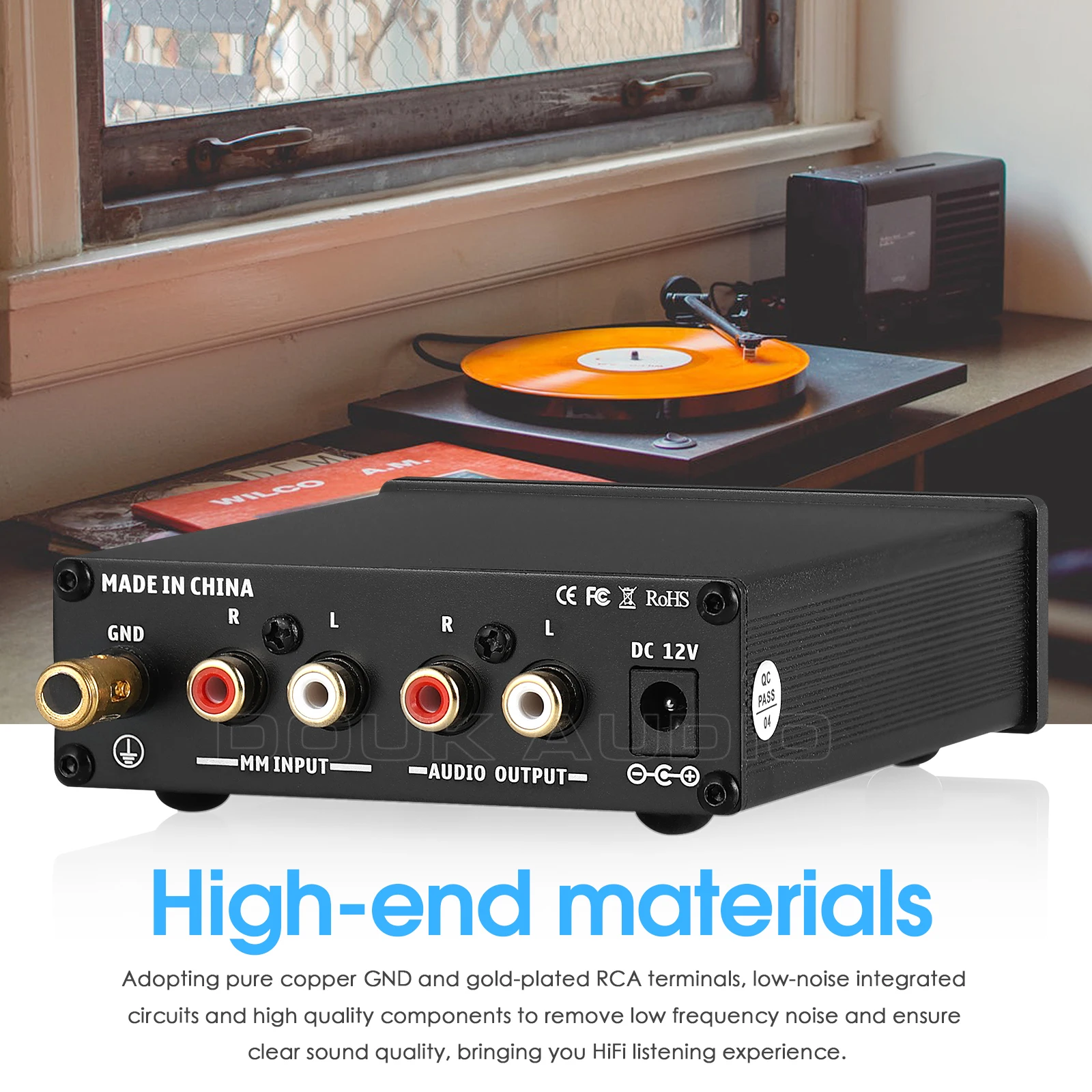 Douk Audio-T3 HiFi MM RIAA fonógrafo pré-amplificador,