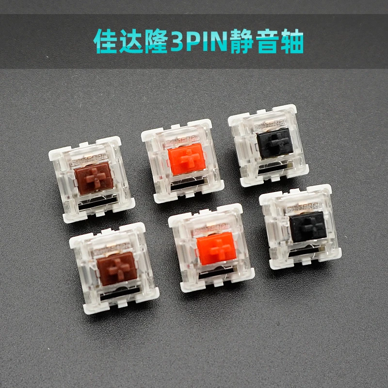 Gateron Mechanical Keyboard Silent Switch Black Red Brown 3pin Transparent Case Compatible RGB SMD LED Cherry Mx Kaih Outemu