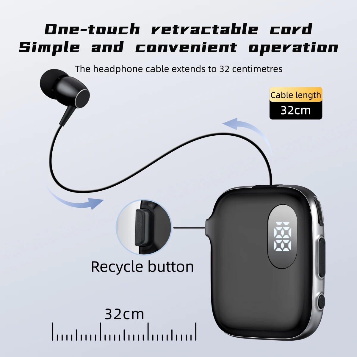 K91 PK F920 R11 Lavalier V6.0 Bluetooth Noise Canceling 90h Playtime Music LED Power Display Retractable Earphone For Meeting_voghion.com