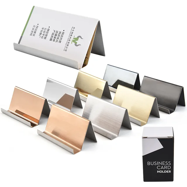 Metal Business Card Name Tag Display Rack Display Stand Desktop Table Organizer Cellphone Holder Conference Room Accessories 1