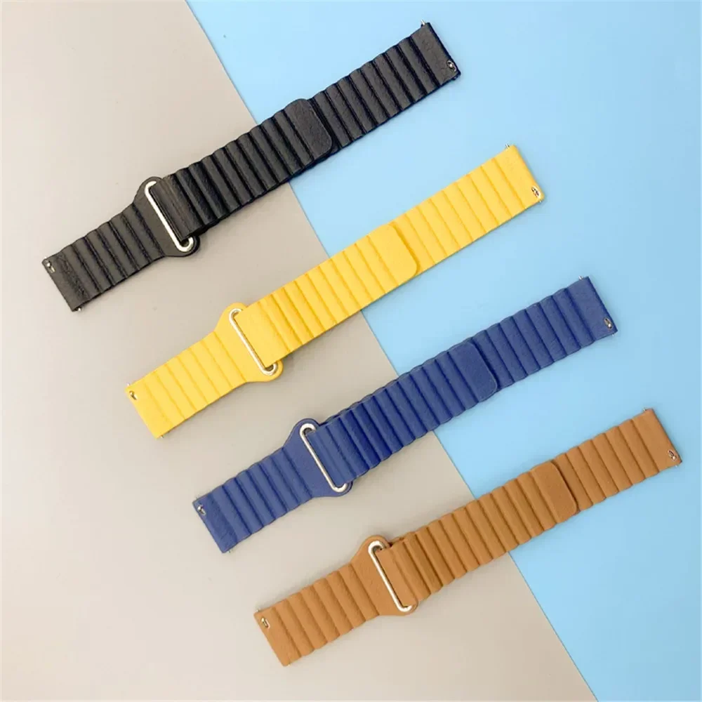 

Loop Magnetic Leather Strap for Samsung Galaxy Watch 3 41mm 45mm 4 Band Active 2 40mm 44mm Bracelet Sport S3 20mm 22mm Wristband