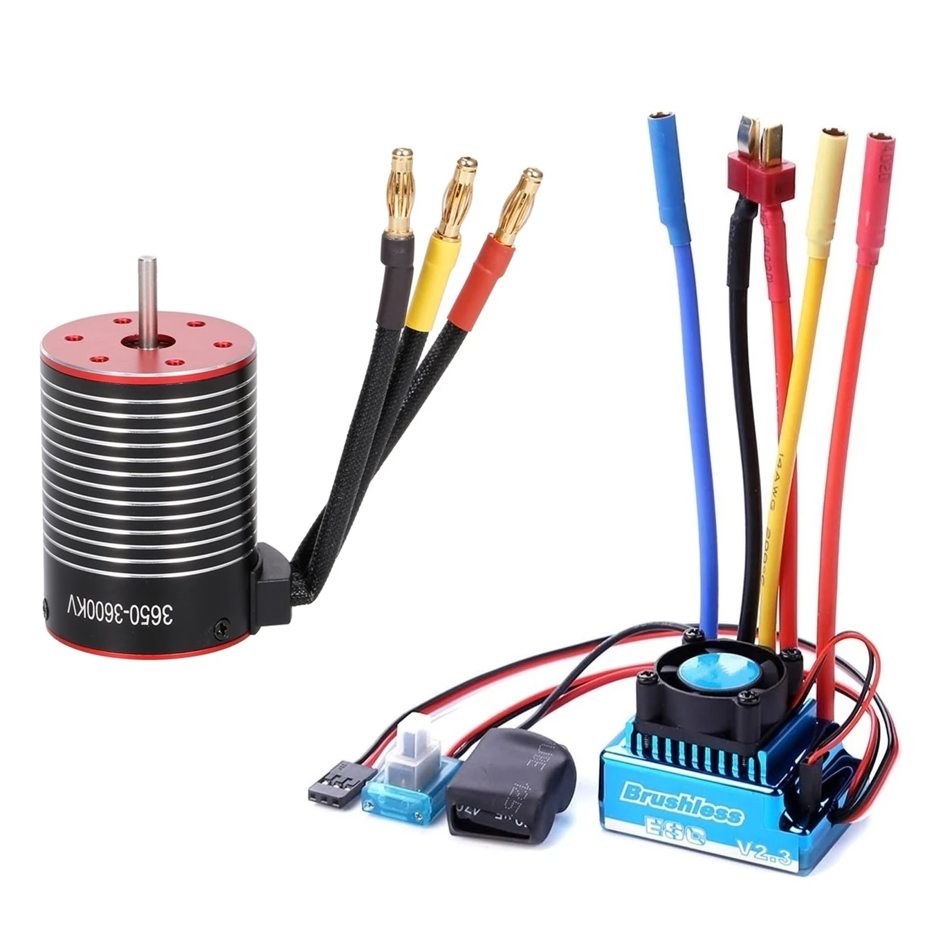 

3650 Brushless Motor 3600KV 4500KV 5200KV and 120A ESC for 1/8 1/10 RC Car Drift Racing Off-Road Monster Truck