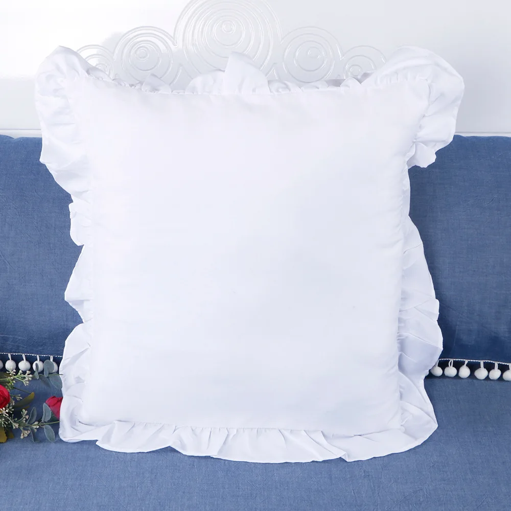 Vintage-Inspired Ruffled Pillowcase – Farmhouse French Shabby Chic Bedding Accent