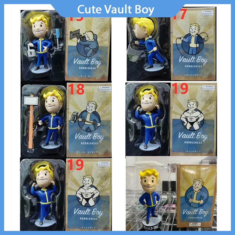 

Полный Набор фигурок аниме Cute Vault Boy Bobblehead, аниме экшн-фигурки, коллекционные модели с орнаментом, игрушки, подарок для детей