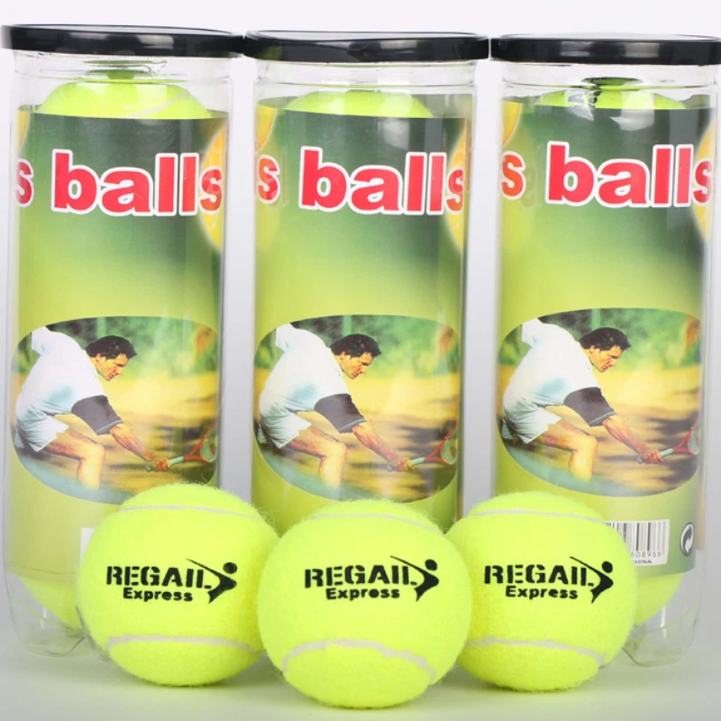 Regail 3Pcs/ Lot Tennis Balls High Rebounce Tennis Training Cricket Ball Sports Accessories Practice Hit Trainer