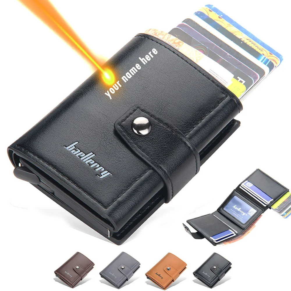 

Мужской кожаный чехол для кредитных карт с RFID-блокировкой