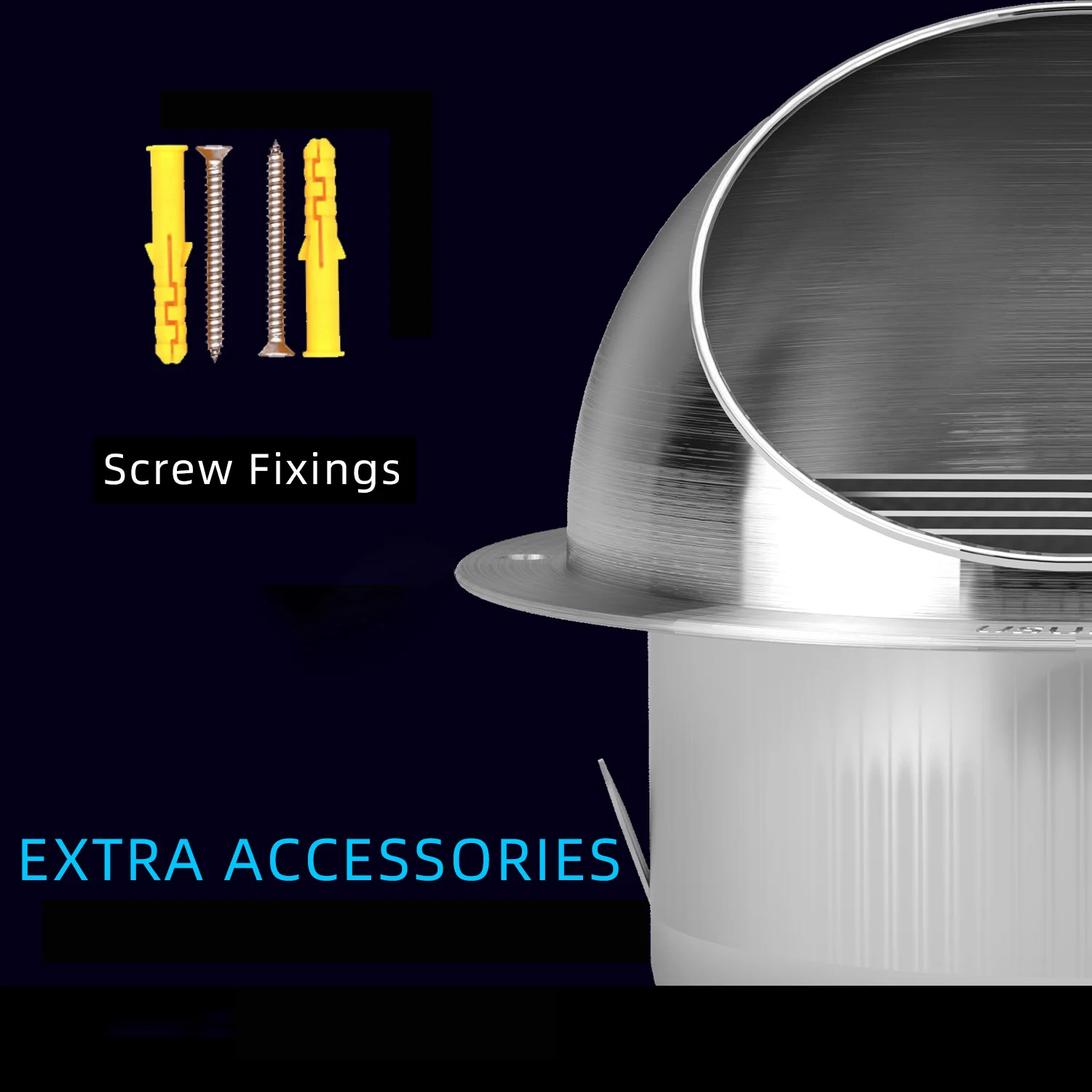 Description Picture 4 of itemKCvents Vent 6/8 Inch Exhaust Vent, Wall Vent Outlet Stainless Steel Soffit Vents Round Vent Cover for HVAC System.