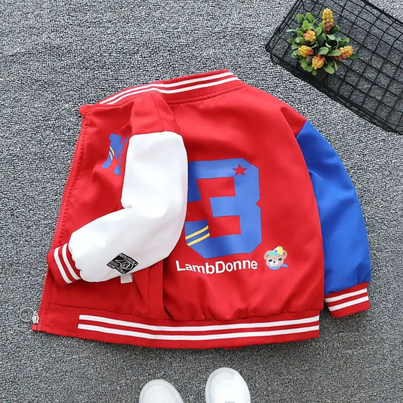Spring Autumn Baby Boys Jackets Clothes Children Cartoon Jacket Coats Toddle Kids Outerwear Clothing 4-12 Years
